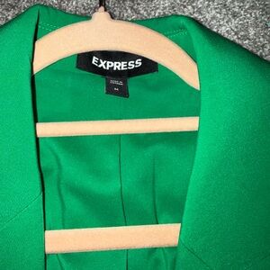 Express Green Boyfriend Blazer